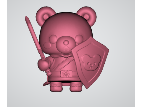 Bear knight 3D Printing Model 3D 프린트 모델