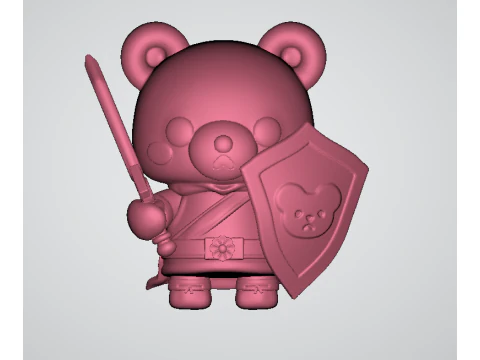 Bear knight 3D Printing Model 3D Print Model