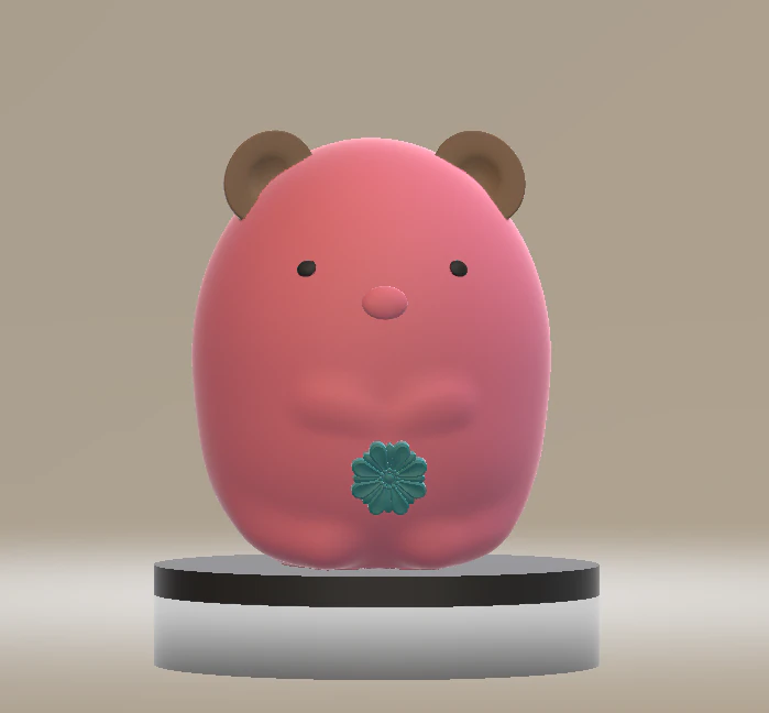 Cute pink pig 3d printable model 3D Print Model .c4d .max .obj .3ds .fbx .stl .blend