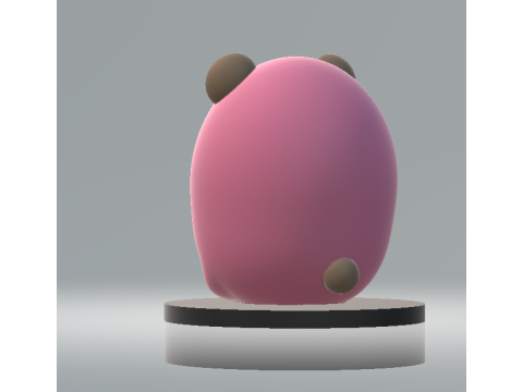 Cute pink pig 3d printable model 3D Принт Модель