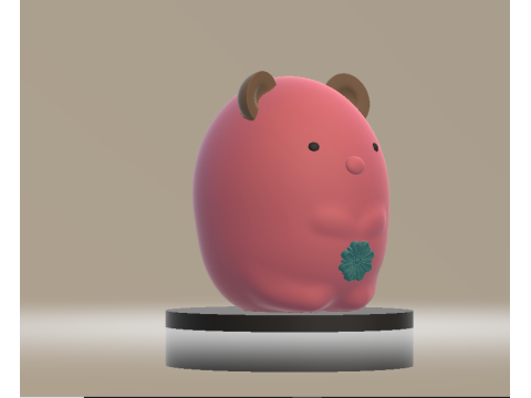 Cute pink pig 3d printable model 3D Принт Модель