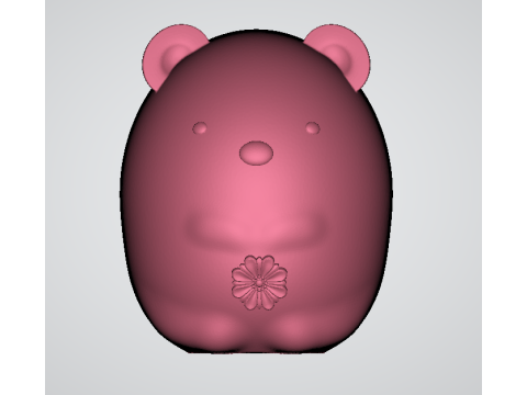 Cute pink pig 3d printable model 3D Принт Модель