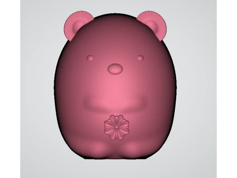 Cute pink pig 3d printable model 3D Print Model