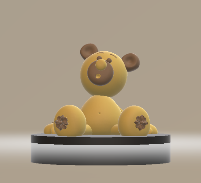 泰迪熊 3D 可打印模型 3D 打印模型 .c4d .max .obj .3ds .fbx .stl .blend