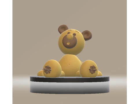 3D-printbaar teddybeermodel 3D printmodel