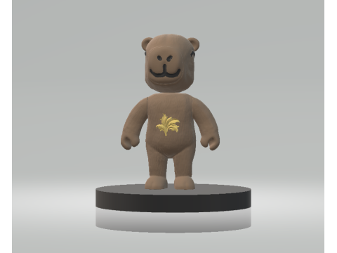 Low Poly Plush Teddy 3d printable model Modello di stampa 3D