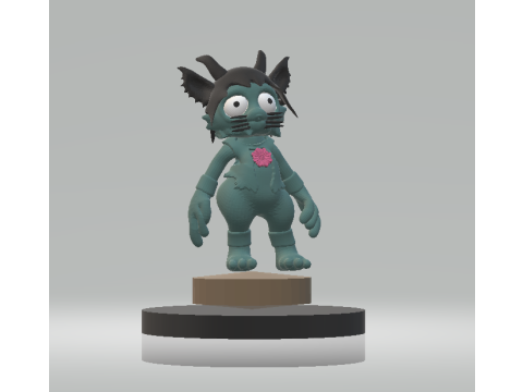 Creepy cute character 3d printable model Modelo de Impressão 3D