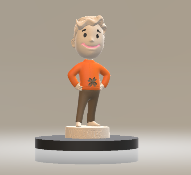 Vault Tec Vault Boy 3d printable model 3Dプリントモデル .c4d .max .obj .3ds .fbx .stl .blend