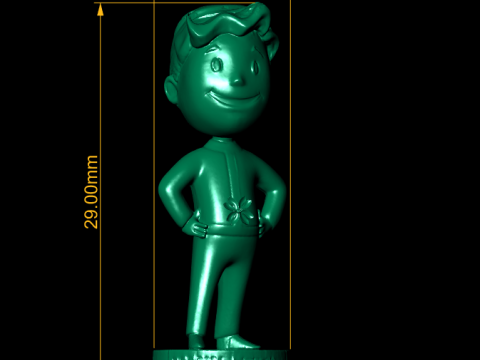 Vault Tec Vault Boy 3d printable model 3Dプリントモデル