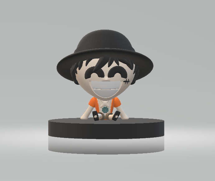 Monkey D Luffy 3ed printable model Modelo de Impressão 3D .c4d .max .obj .3ds .fbx .stl .blend 