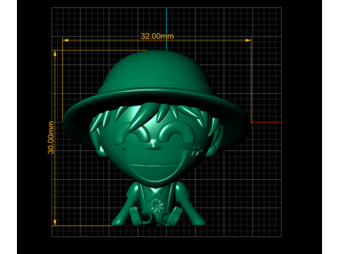 Monkey D Luffy 3ed printable model Modelo de Impressão 3D
