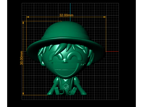 Monkey D Luffy 3ed printable model 3D Print Model