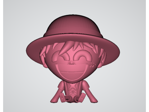 Monkey D Luffy 3ed printable model Modelo de Impressão 3D