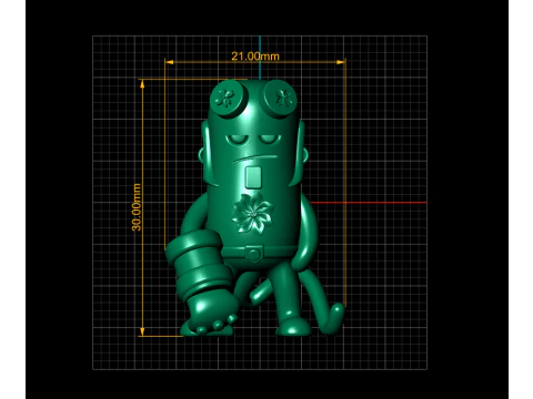 Mini Hellboy Toy 3d printable model 3D Print Model