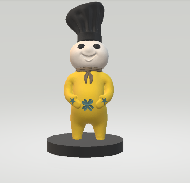 Funny Marshmallow Man 3d printable model Modelo de Impressão 3D .c4d .max .obj .3ds .fbx .stl .blend 