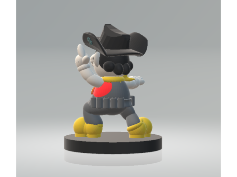 Cowboy Mario 3d printable model 3D 打印模型