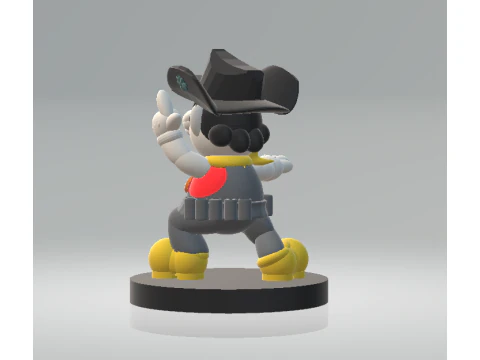Cowboy Mario 3d printable model 3D Print Model