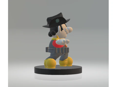 Cowboy Mario 3d printable model 3D Print Model