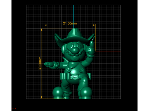 Cowboy Mario 3d printable model 3D 打印模型