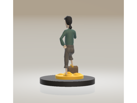 Golden Boy Phone Stand 3d printable model Model Cetak 3D