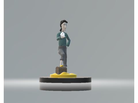 Golden Boy Phone Stand 3d printable model Model Cetak 3D