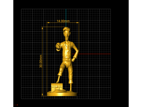 Golden Boy Phone Stand 3d printable model Model Cetak 3D