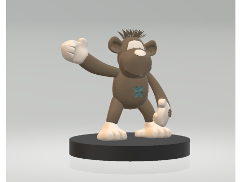 Stuffed Monkey Toy 3d printable model 3D Druckmodell