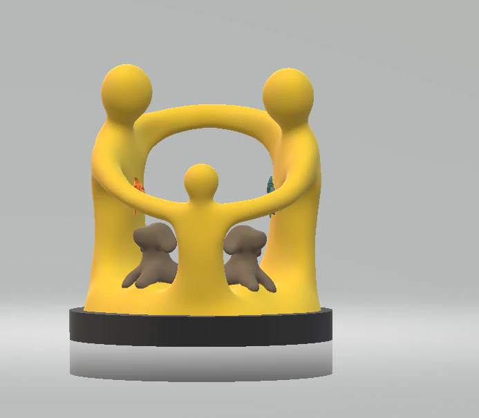 Trend Setting Modern Family 3d printable model 3D Print Model .c4d .max .obj .3ds .fbx .stl .blend