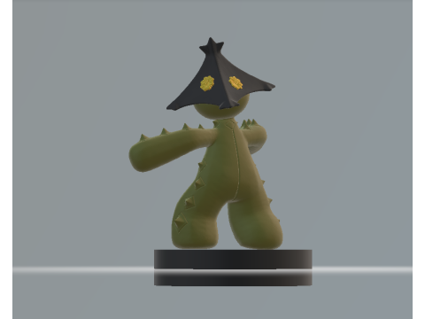 Cacturne Toy 3D printable Model Modèles 3D en vedette