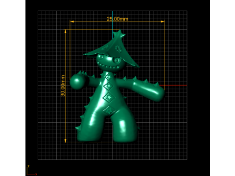 Cacturne Toy 3D printable Model Modèles 3D en vedette
