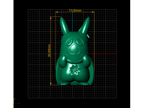 Toxic Pikachu 3d printable model Modello di stampa 3D