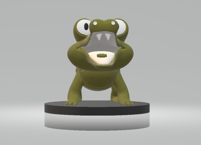 3D Crocodile Toy 3d printable model 3D Baskı Modeli .c4d .max .obj .3ds .fbx .stl .blend 