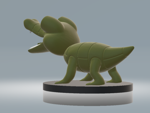 3D Crocodile Toy 3d printable model 3D Baskı Modeli