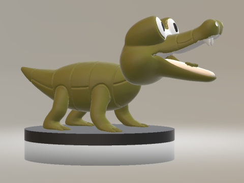 3D Crocodile Toy 3d printable model 3D Baskı Modeli