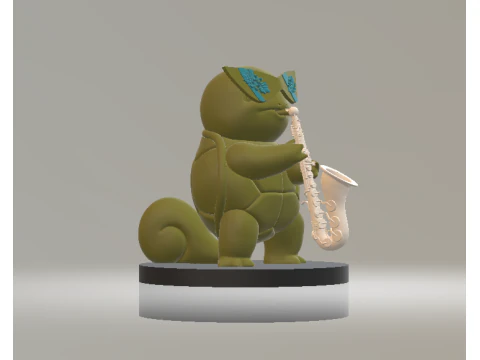 Squirtle Saxophone 3d printable model 3D Print Model