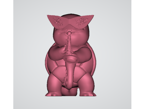 Squirtle Saxophone 3d printable model Model do druku 3D