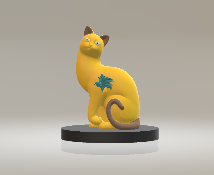 Geometric Cat 3d printable model 3D Print Model .c4d .max .obj .3ds .fbx .stl .blend 