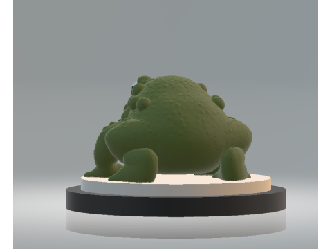 Frog Sculpture 3d printable model Modelo de impresión 3D