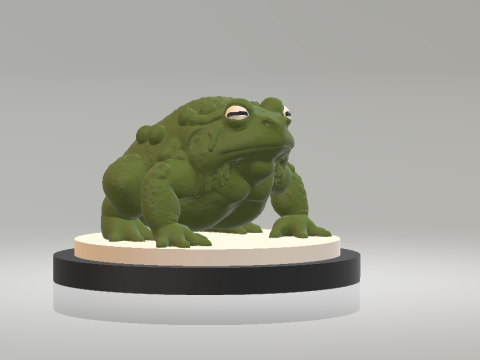 Frog Sculpture 3d printable model Modelo de impresión 3D