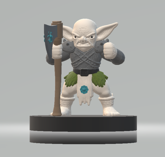 Chibi Goblin Fighter 3d printable model 3D Принт Модель .c4d .max .obj .3ds .fbx .stl .blend 