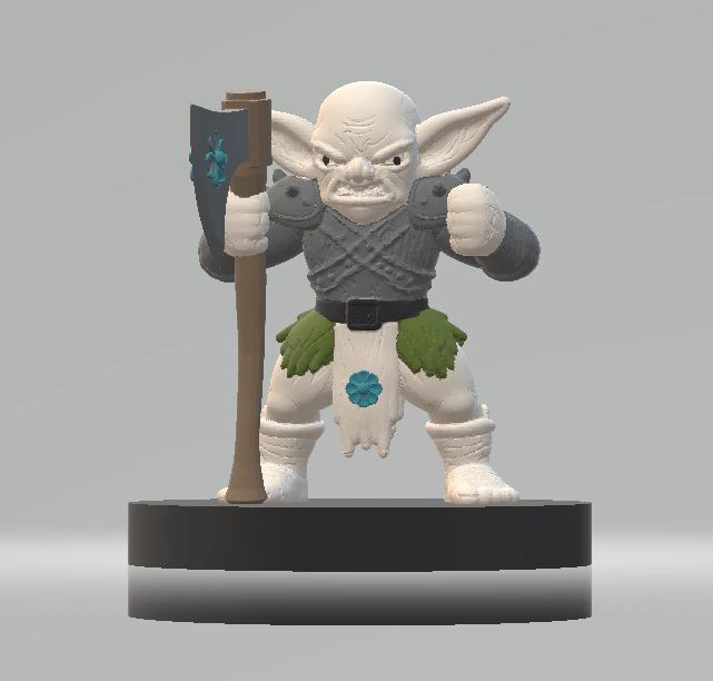 Chibi Goblin Fighter 3d printable model 3D Print Model .c4d .max .obj .3ds .fbx .stl .blend 