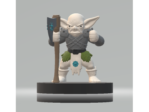 Chibi Goblin Fighter 3d printable model 3D 打印模型