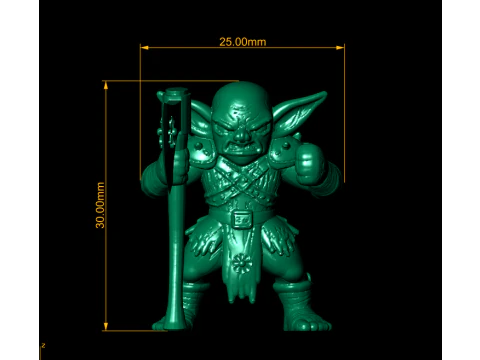 Chibi Goblin Fighter 3d printable model 3D Print Model