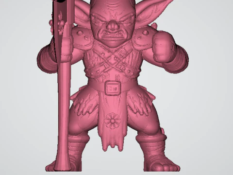 Chibi Goblin Fighter 3d printable model 3D Print Model