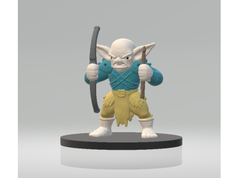Chibi Goblin Fighter 3d printable model 3Dプリントモデル
