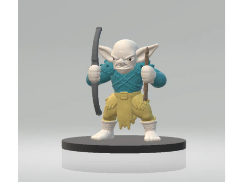 Chibi Goblin Fighter 3d printable model 3D Print Model