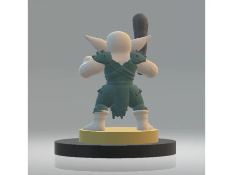 Retro Goblin fighter 3d printable model 3D Print Model