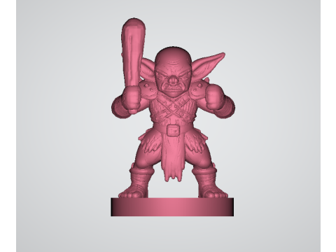 Retro Goblin fighter 3d printable model Model Cetak 3D