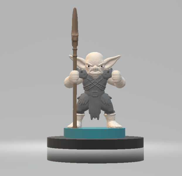 Lutador Goblin Chibi 3d printable model Modelo de Impressão 3D .c4d .max .obj .3ds .fbx .stl .blend 