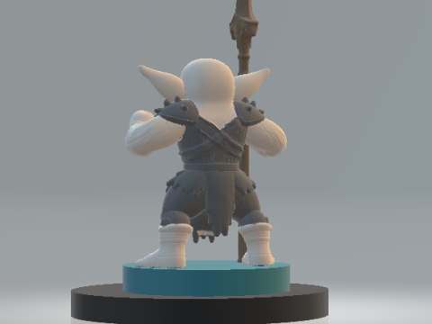 Lutador Goblin Chibi 3d printable model Modelo de Impressão 3D